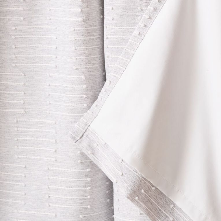 Living & Co Zarra Curtains Grey 230-330cm Wide/205cm Drop, , hi-res