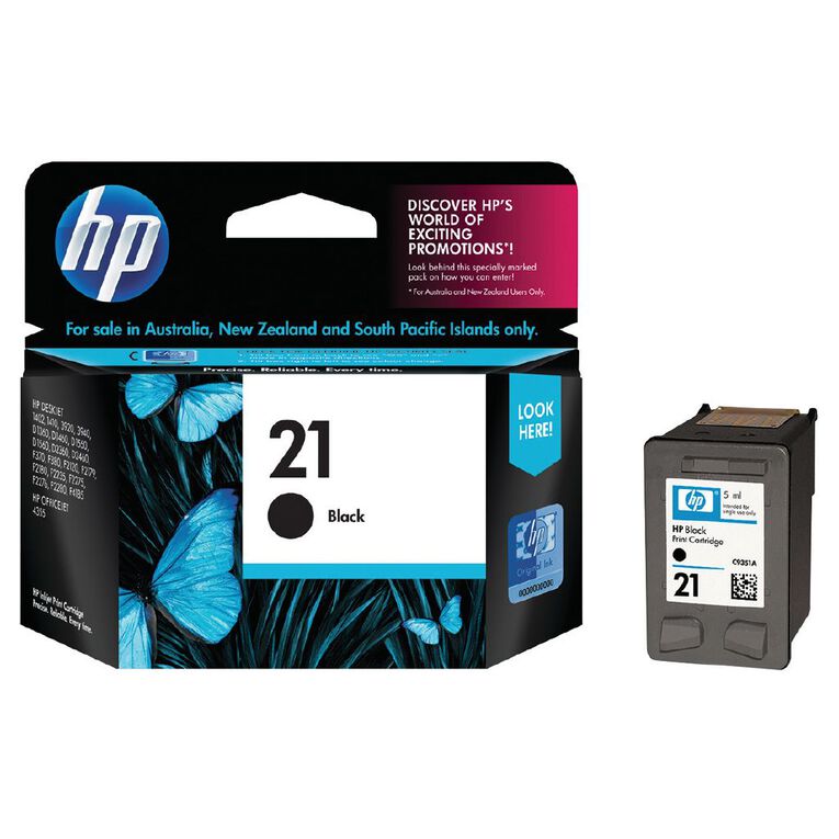 HP Ink Cartridge 21 Black 190 Pages, , hi-res