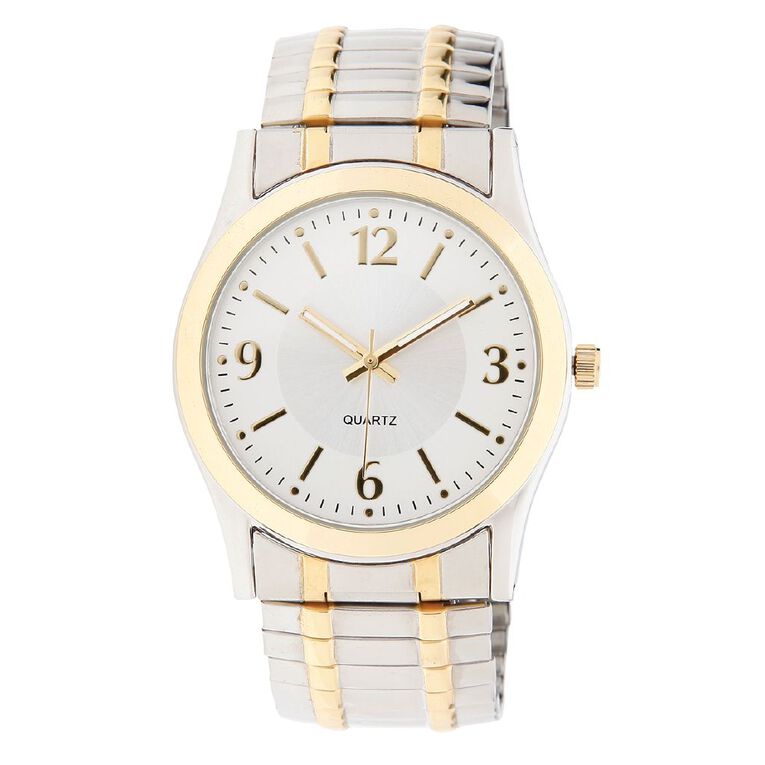 Eternity Men Classic Analogue Expander Watch Silver Gold, , hi-res