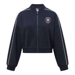 H&H Women's Long Sleeve Crop Zip Thru Sweat