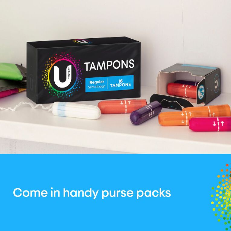 U By Kotex Regular Tampons 16 Pack, , hi-res