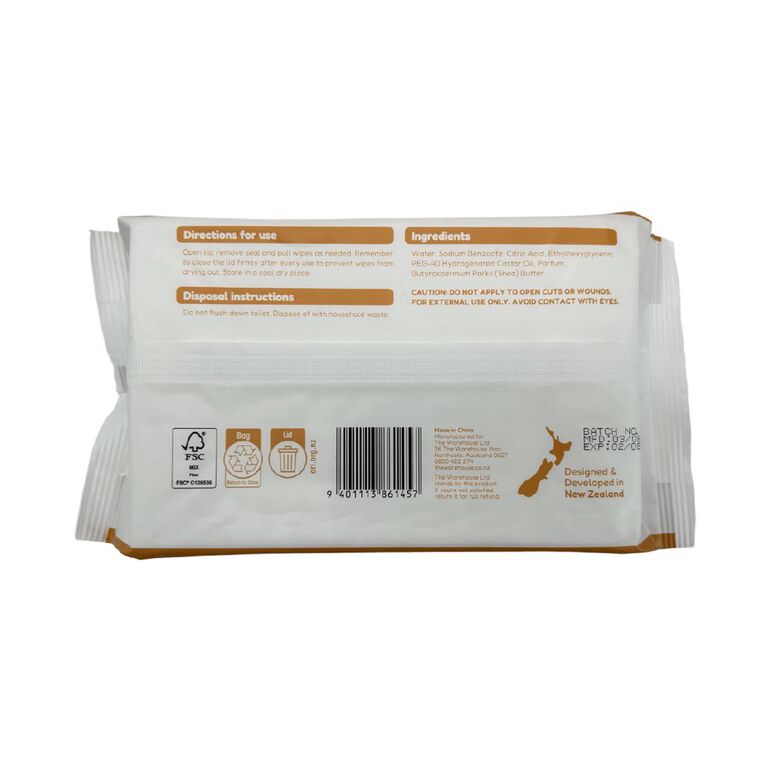 Babywise Wipes Shea Butter 80 Pack, , hi-res