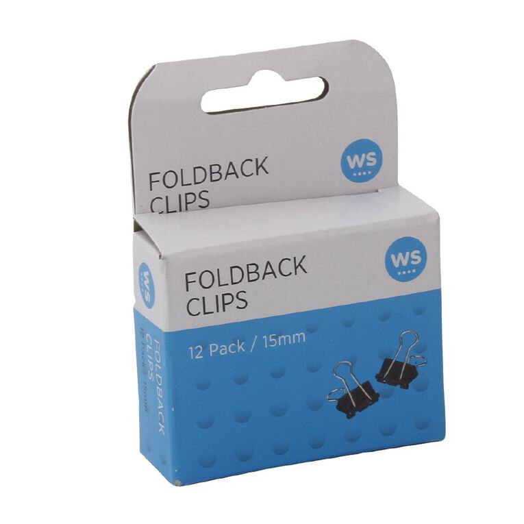 WS Foldback Clips 15mm 12 Pack, , hi-res