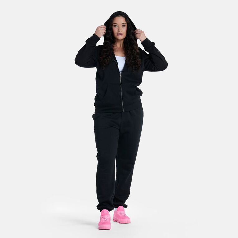 H&H Women's Zip-Thru Hoodie Sweat, Black, hi-res