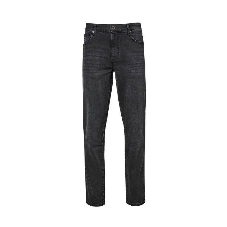 H&H Men's Slim Fit Jeans, Black, hi-res