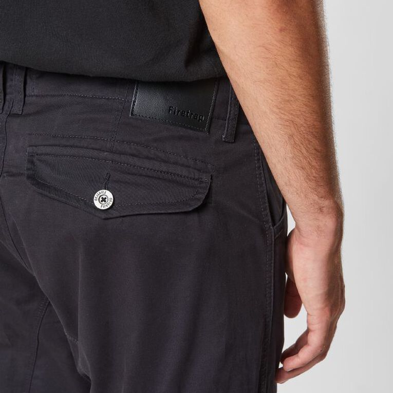 Firetrap Men's Cargo Pants Black | The Warehouse