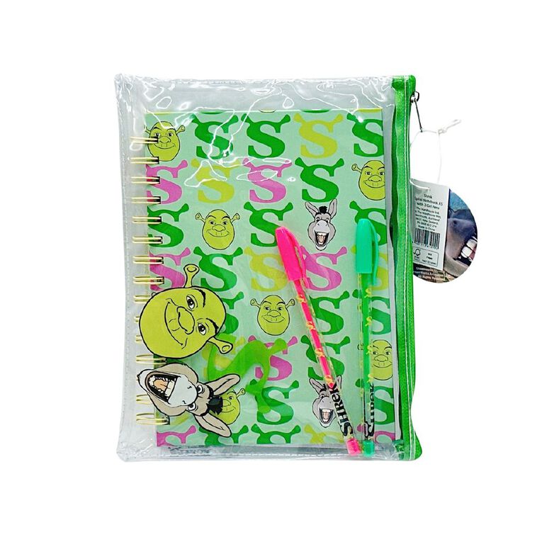 Shrek A5 Spiral Notebook with Gel Pens, , hi-res