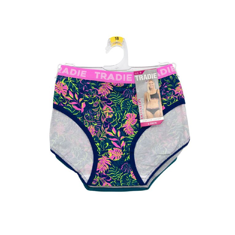 Tradie Women's Curve Bikini 3 Pack, Pink Dark, hi-res