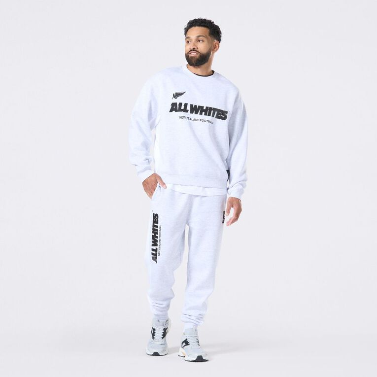All Whites Adults' Crew, Grey/White, hi-res