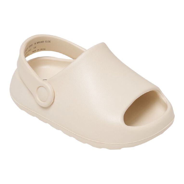 Young Original Junior Kids' Moulded Slides, White, hi-res
