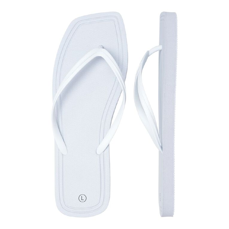 H&H Women's Square Toe Jandal, White, hi-res
