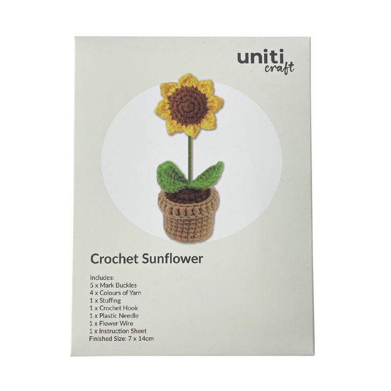 Uniti Craft Adults Crochet Kit Sunflower, , hi-res