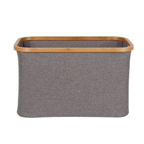 Living & Co Fabric Basket With Bamboo Trim Large