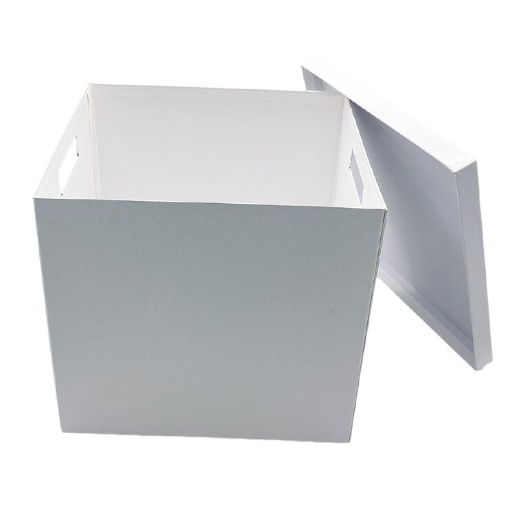 WS Paperboard Storage Box Large White, , hi-res