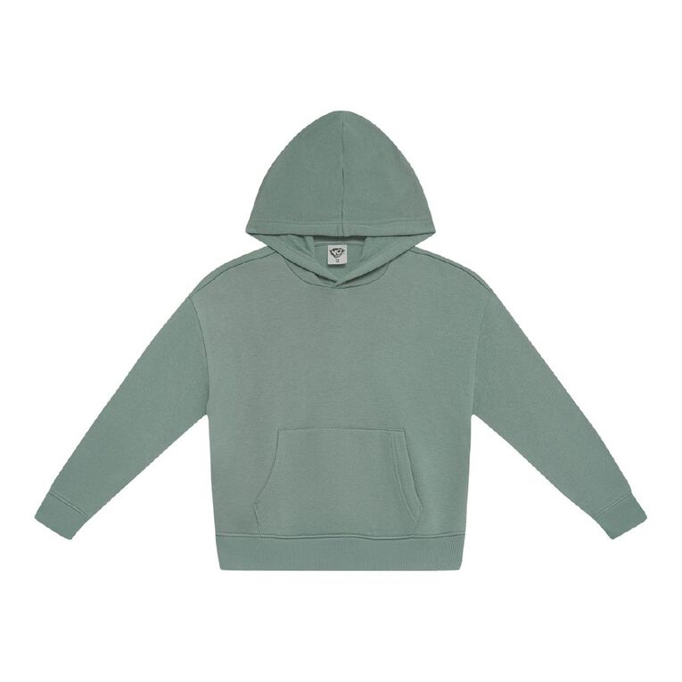 Young Original Plain Hoodie, Green Mid, hi-res