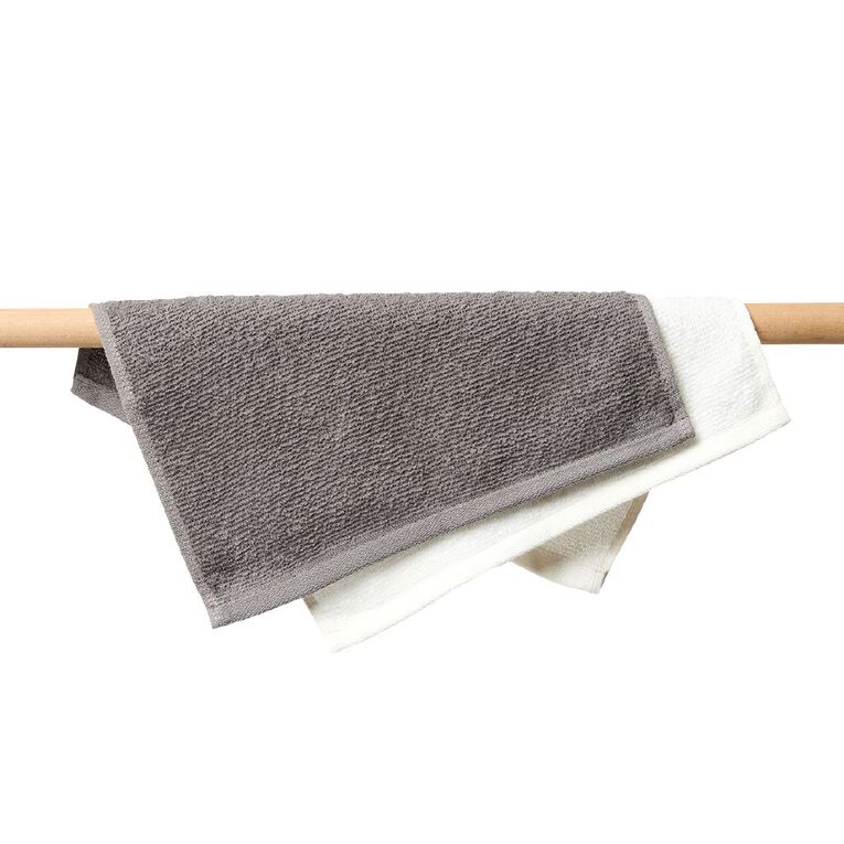 Living & Co Everyday Face Towel 10 Pack 30cm x 30cm, , hi-res