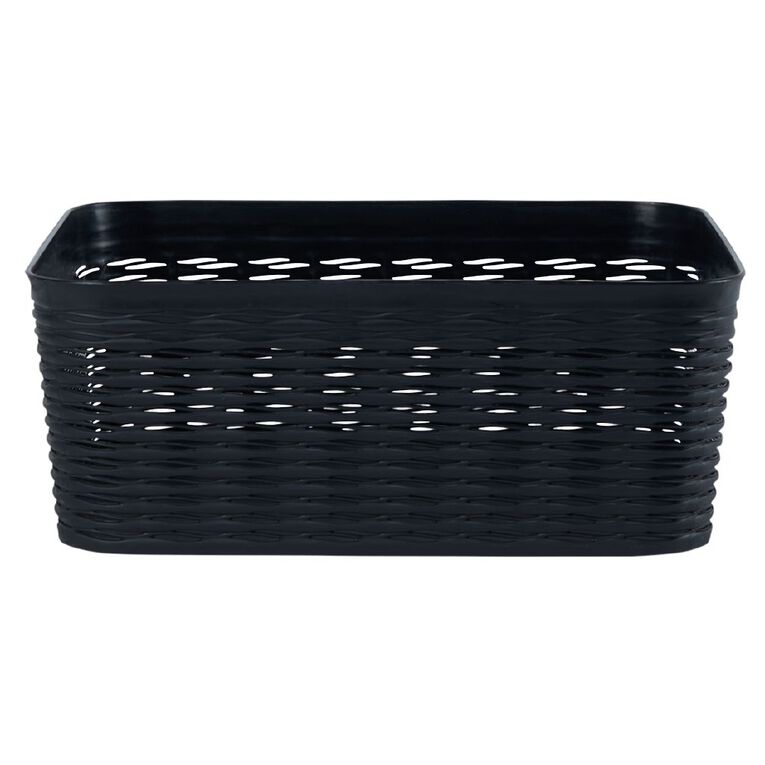 Living & Co Wave Storage Bin Black 11L, , hi-res