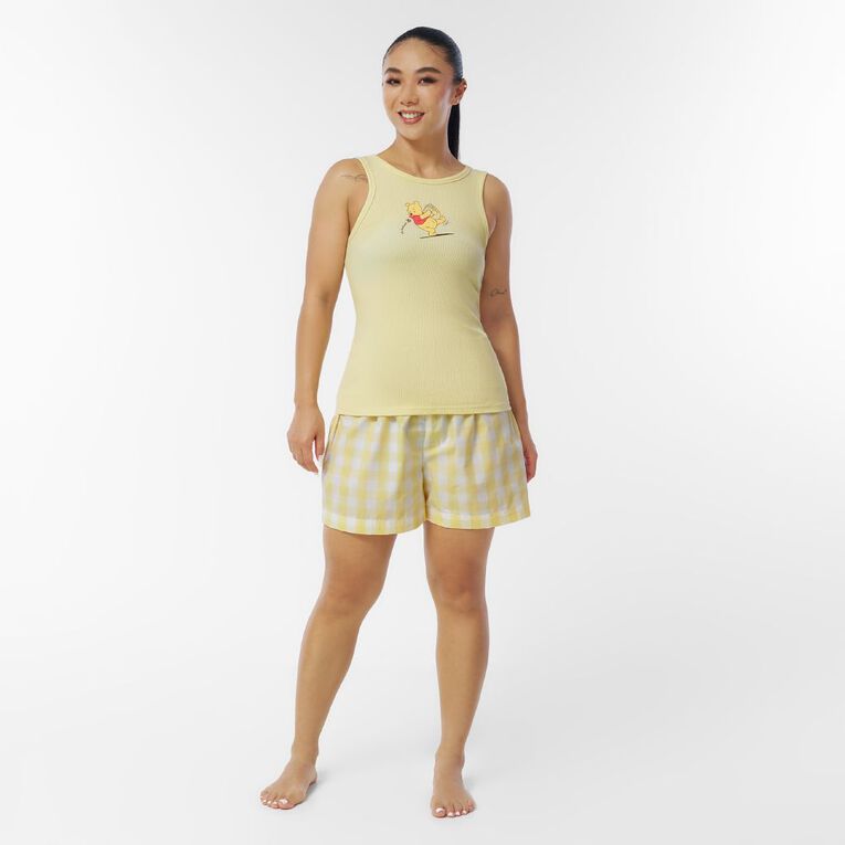 Winnie the Pooh Tank and Short Pyjama Set, Yellow Light, hi-res