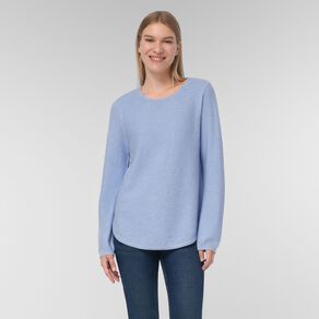 H&H Women's Long Sleeve Scoop Hem Jumper