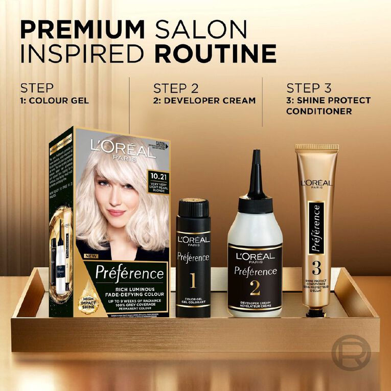L'Oreal Paris Preference Hair Colour Very Light Pearl Blonde 10.21, , hi-res