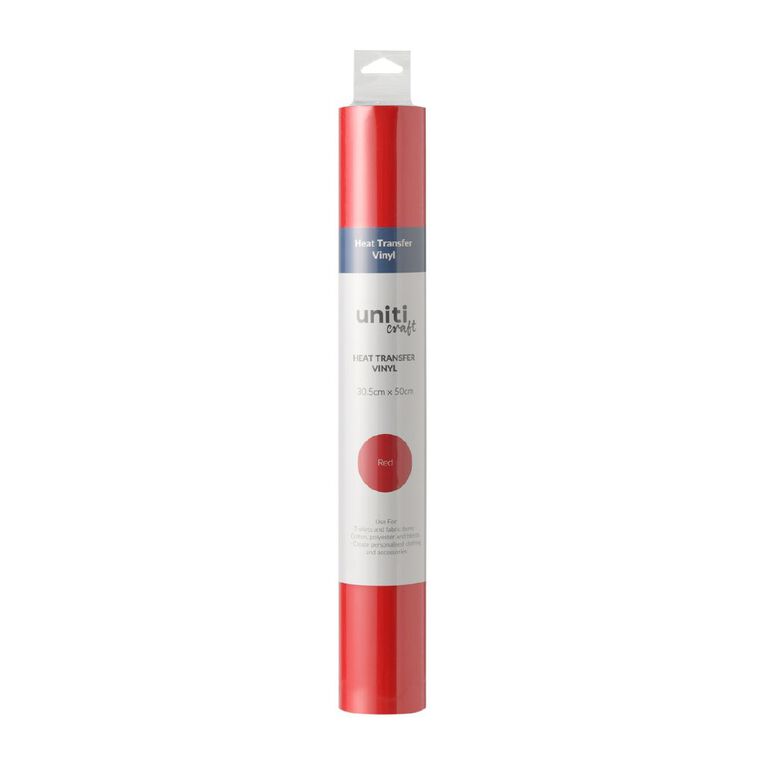 Uniti Craft Heat Transfer Vinyl 30.5Cm X 50Cm Red, , hi-res