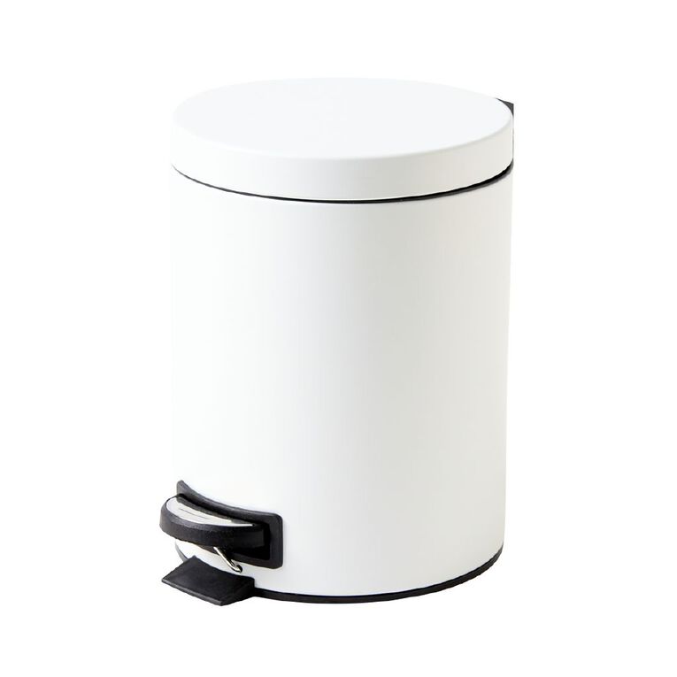 Living & Co Pedal Bin White 5L, , hi-res