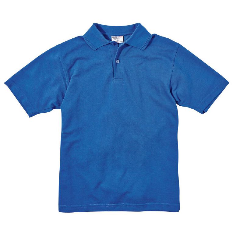 Schooltex Kids' Pique Polo, Royal, hi-res