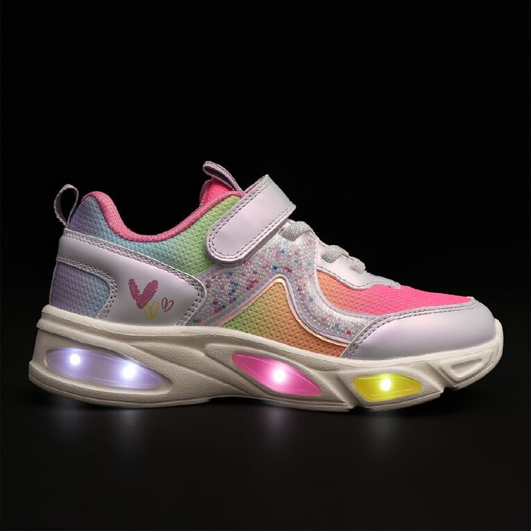 Active Intent Senior Kids' Confetti Light Up Sneakers, Purple Light, hi-res