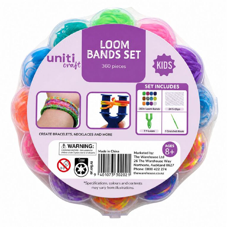 Uniti Loom Bands Set 360 Pieces, , hi-res