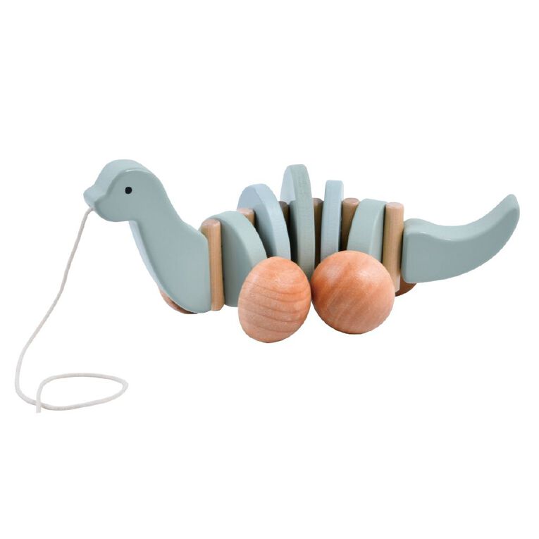 Play Studio Pull Along Dinosaur Wooden Car, , hi-res