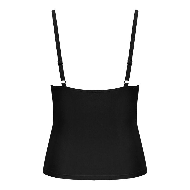 H&H Women's V-Neck Tankini, Black, hi-res