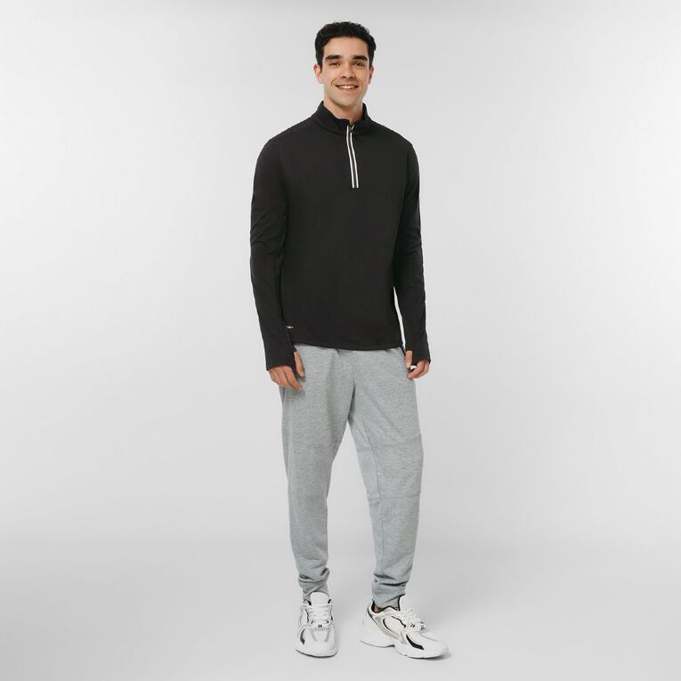 Active Intent Men's Active Quarter Zip Sweat, Black, hi-res