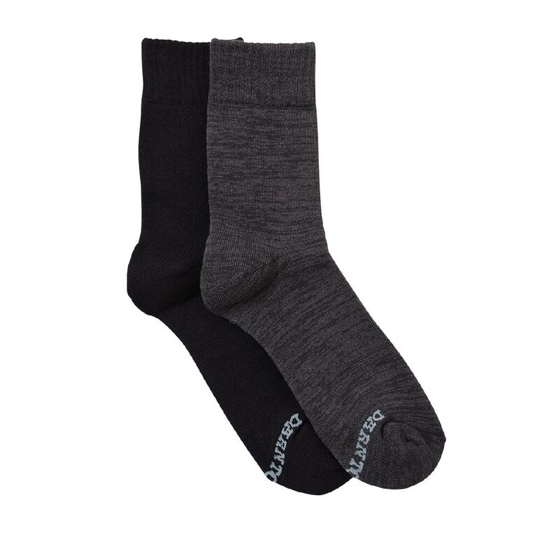 Darn Tough Women's Bamboo Quarter Crew Socks 2 Pack, Black/Grey, hi-res