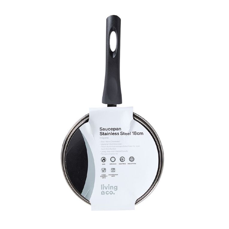 Living & Co Saucepan Stainless Steel, , hi-res