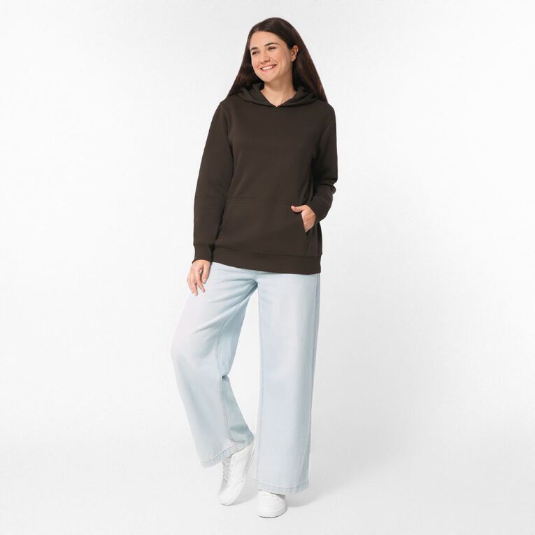H&H Women's Essential Pullover Hoodie, Brown Dark, hi-res