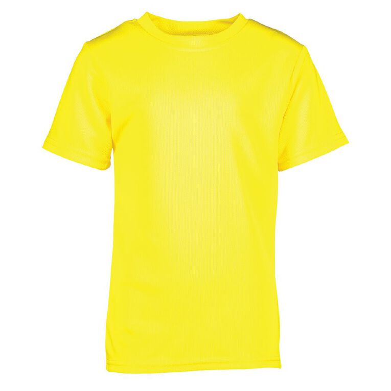 Schooltex Adults' Plain Breezeway Tee, Yellow Mid, hi-res