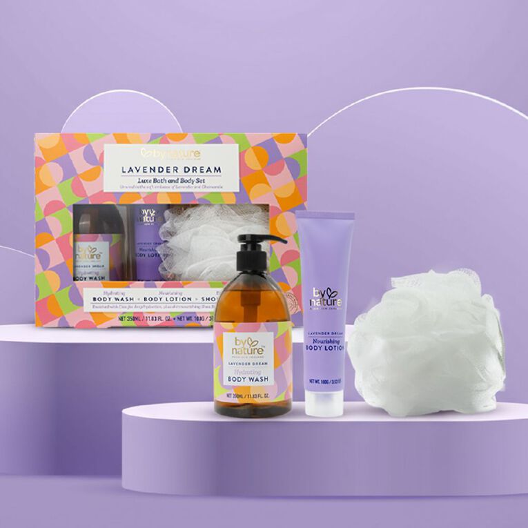 By Nature Lavender Dreams Bath and Body Set, , hi-res