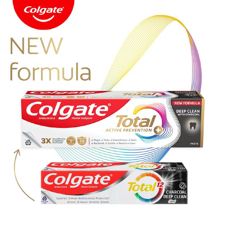 Colgate Total Charcoal Deep Clean Toothpaste 115g, , hi-res