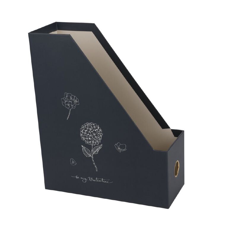 Uniti Adults Hydrangea Magazine File Black Blue, , hi-res