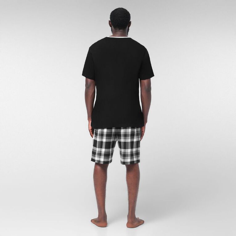 All Blacks Tee and Short Pyjama Set, Black, hi-res