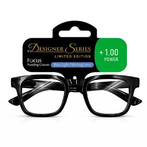 focus reading glasses parker +1.00 black 1 each
