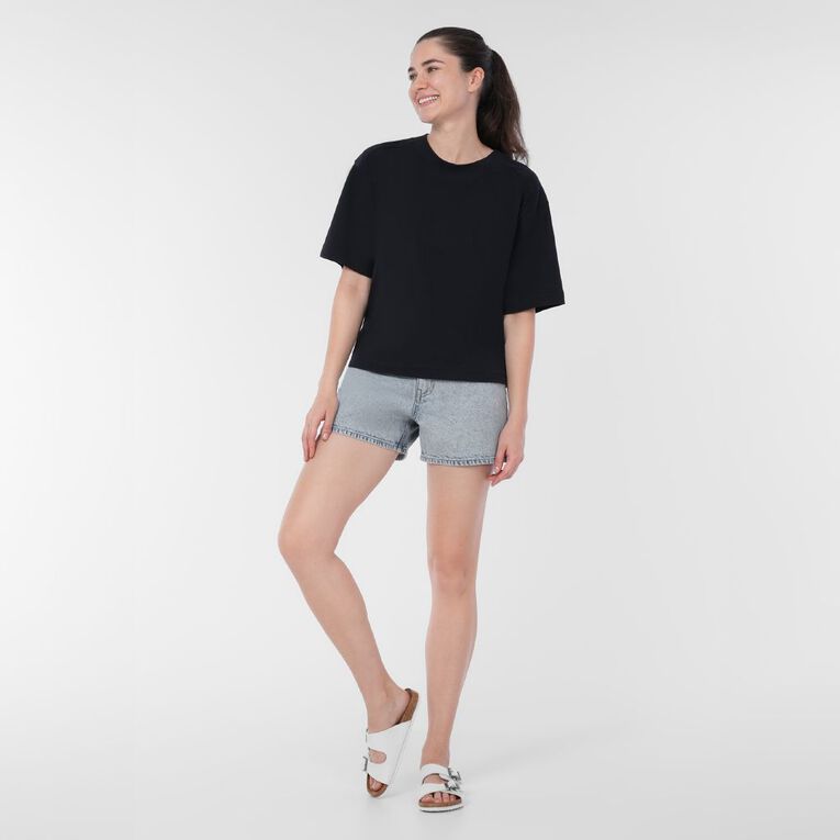 H&H Women's Essential Denim Shorts, Denim Light, hi-res