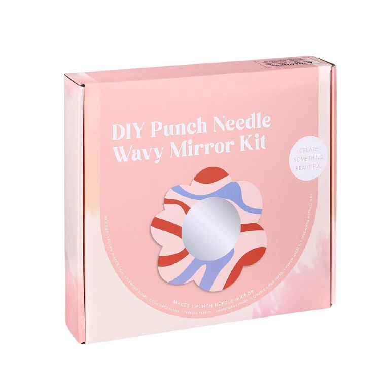 DIY Punch Needle Wavy Mirror Kit, , hi-res