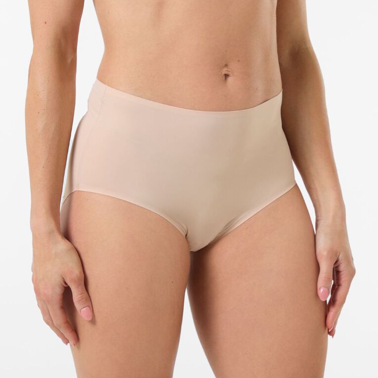 H&H Women's Micro No Show Full Briefs, Cream, hi-res