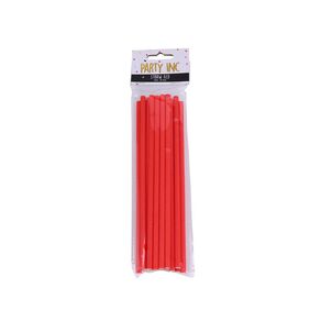 Party Inc Straw Red 20 Pack