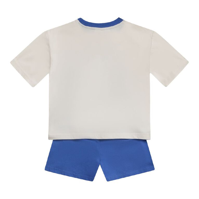 H&H Boys' Tee and Short Pyjama Set 2 Pack, Blue Dark, hi-res
