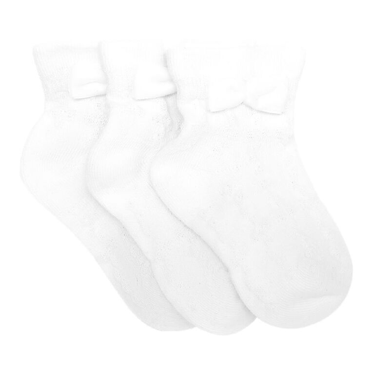 H&H Infant Girls' Party Socks, White, hi-res