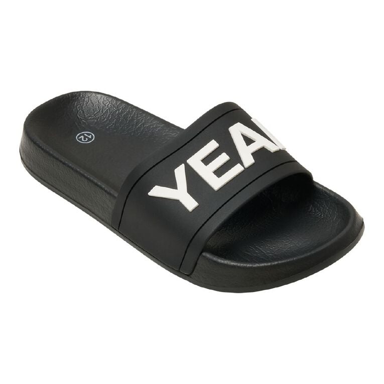 Young Original Senior Kids' Novelty Slides, Black, hi-res