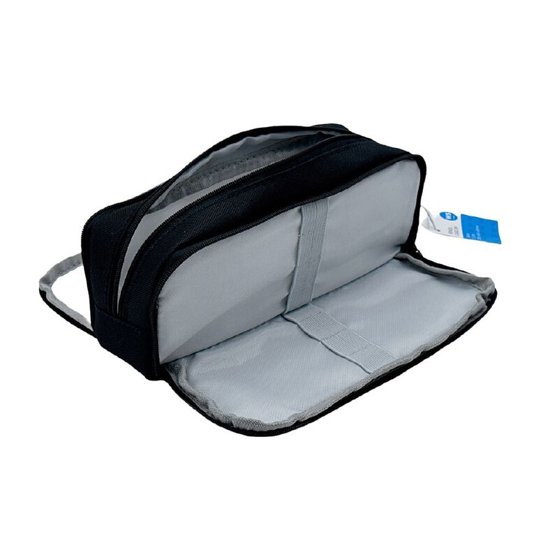 WS Pencil Case with 3 Zips Black, , hi-res