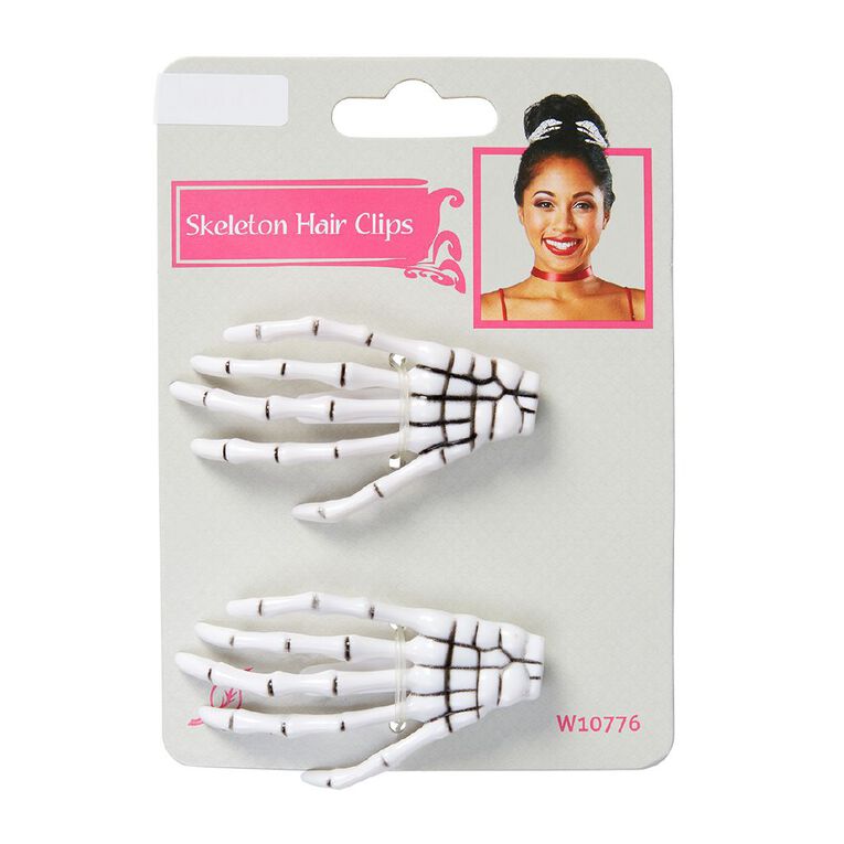 Seasons Skeleton Hair Clips Assorted Assorted, , hi-res
